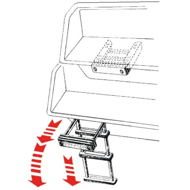 Echelle télescop. escamot standard AISI316 3marche | EAN 8033137151859 Ref 49.543.03