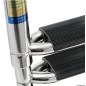 
Echelle télescopique large AISI316 noir 3 marches 

