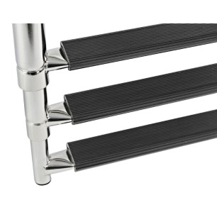 
Echelle télescopique étroite AISI316 blanche 3 marches 
