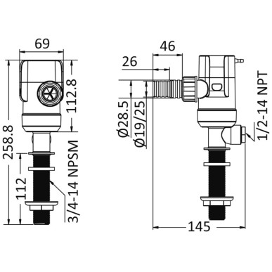 Pompe aératrice Europump Next Generation 12V en-ligne | EAN 8033137198960 Ref 16.161.01