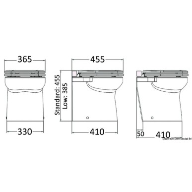 WC SILENT Elegant droit 24 V | EAN 8033137051661 Ref 50.218.02