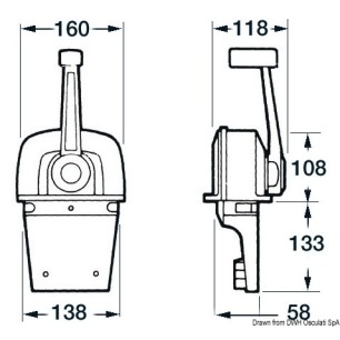 
Boîtier de commande mono-levier ULTRAFLEX B77 
