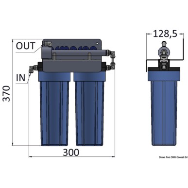 Purificateur d'eau LED 300 12/24 V 2,5 l/min | EAN 8033137216442 Ref 50.247.10