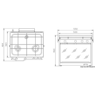 
CuisinièreTECHIMPEX XL2 2 feux + four 
