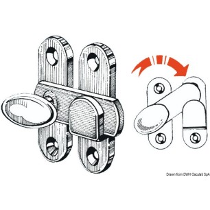 
Bloque-porte laiton chromé 52x33 mm 
