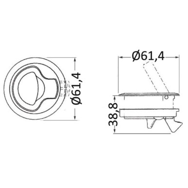 Lève-plancher nylon blanc sans serrure | EAN 8033137013393 Ref 38.147.00