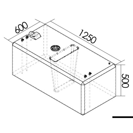 
Réservoir carburant 336 l 
