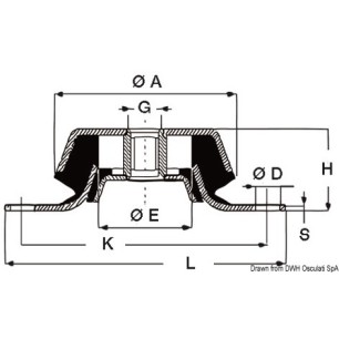 
Support antivibration acier galvanisé 100 kg 
