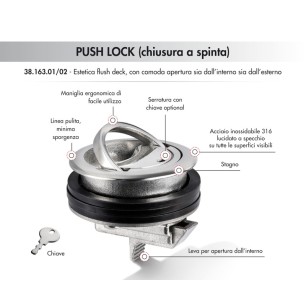 
Lève-plancher PUSH LOCK Eclipse avec serrure 
