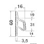 
Profil parebattage 3,5x60x16 gris RAL 9002 
