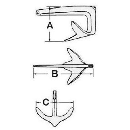 
Ancre Trefoil pliable 5 kg 
