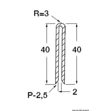 Profil finition 2x2x40 mm gris RAL 7035 | EAN 8033137170027 Ref 66.026.02