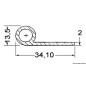
Profil finition 2x34,1x13,5 mm noir 
