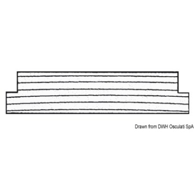 Latte teck pont 60x10x2000 mm | EAN 8033137173066 Ref 71.101.30