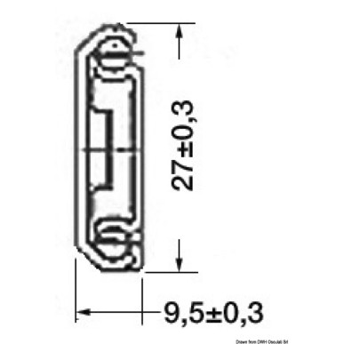 Coulisseau inox 304 mm | EAN 8033137128349 Ref 38.272.12