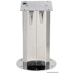 
Pied de table télescopique inox p. table 
