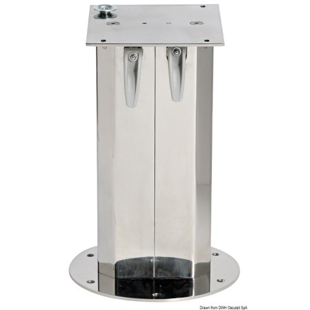 
Pied de table télescopique inox p. table 
