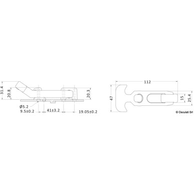 Fermeture + poignée flexible T Ref 38.201.00