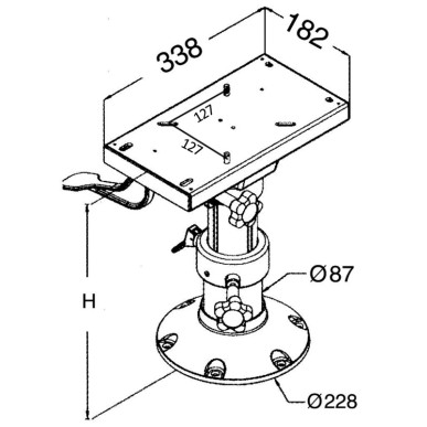 
Base et colonne + support de siège H 300/400 
