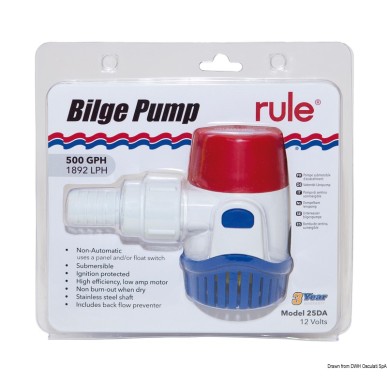Pompe cale immergée Rule New Generation 500 24 V | EAN 42237104748 Ref 16.471.24