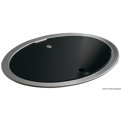 
Plan cuisson inox 2 feux couvercle fumé 510x390 mm 
