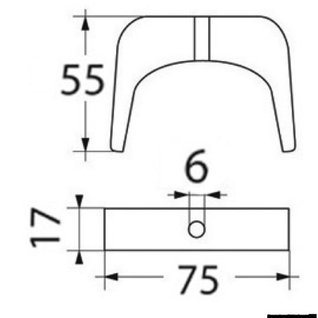 
Anode en U pour pied 40/60 HP 
