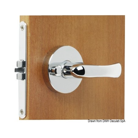 
Serrure  encastrer simple laiton chromé 68x60x9mm 

