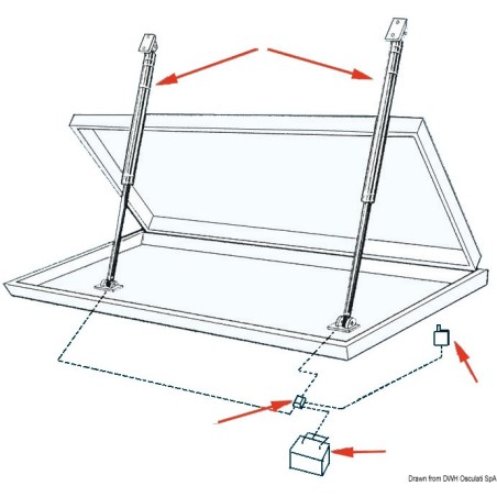 
Actionneur double 24 V 600 mm 
