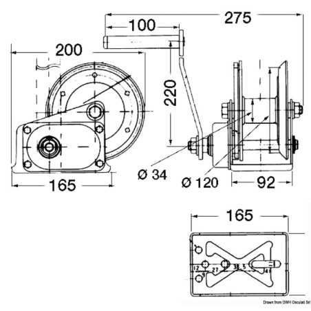 
Treuil SPX Brake Winch max 630 kg 
