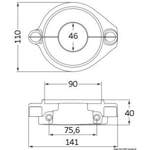 
Anode collier magnésium Volvo Ø 107 mm 
