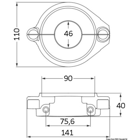 
Anode collier magnésium Volvo Ø 107 mm 

