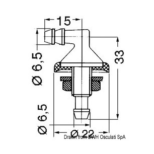 
Passe-coque p. lave-vitres 
