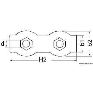 
Serre-câble inox double 5 mm 
