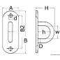 
Pontet base plate inox poli 26x80 mm 
