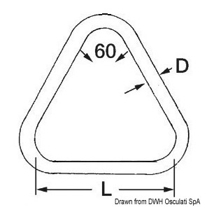 
Anneau triangulaire 5x30 mm 
