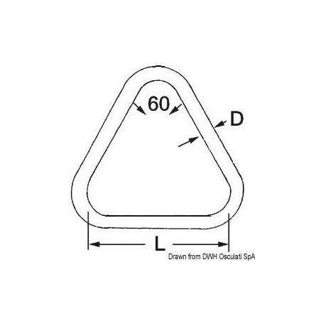
Anneau triangulaire 5x30 mm 
