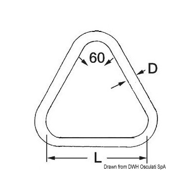 Anneau triangulaire 5x30 mm | EAN 8033137131042 Ref 39.600.00