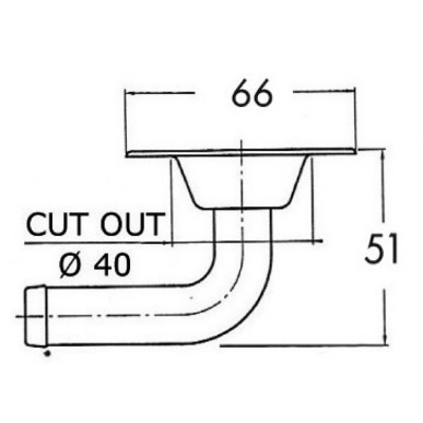 Event carburant inox ras tête 66 mm embout 19 mm | EAN 8033137109553 Ref 20.267.69