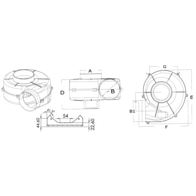 Aspirateur centrifuge + étrier 12 V 19 A | EAN 8033137050756 Ref 16.107.04