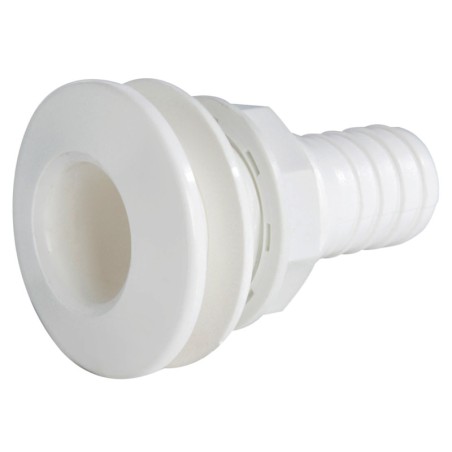
Passe-coque plastique blanc avec embout 3/4" 
