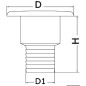 
Bouchon nable en laiton chromé droit DIESEL 50 mm 
