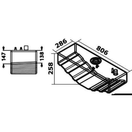 
Réservoir carburant 44 l 
