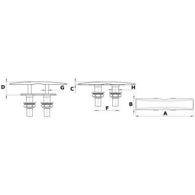 Bitte Flat escamotable 240x44 mm | EAN 8033137132438 Ref 40.152.24