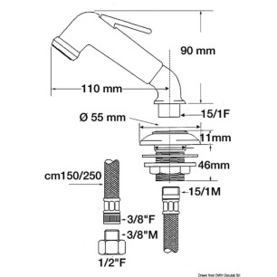 
Robinet-Douchette 3/8" 2,5 m 
