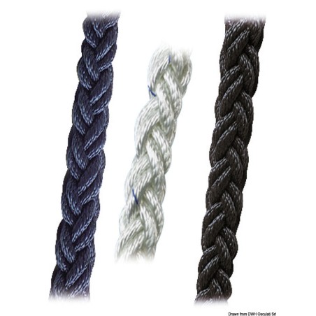 
Tresse Square Line bleu 20 mm 
