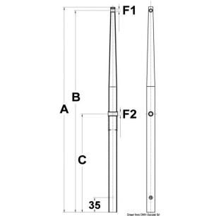 
Chandelier p. base femelle AISI316 450 mm 
