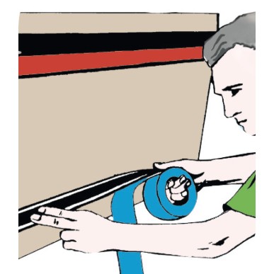 
Ligne flottaison trois fils bleu 19 mm 
