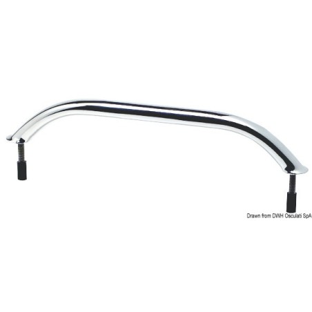 
Main-courante ovalisée AISI316 vis au dehors 750mm 
