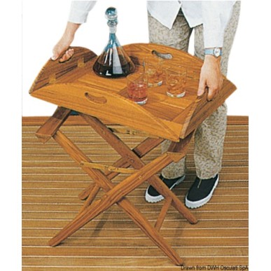
Table transport teck 85x60x53 cm 
