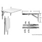 
Bras inox support table (paire) 303x165 mm 
